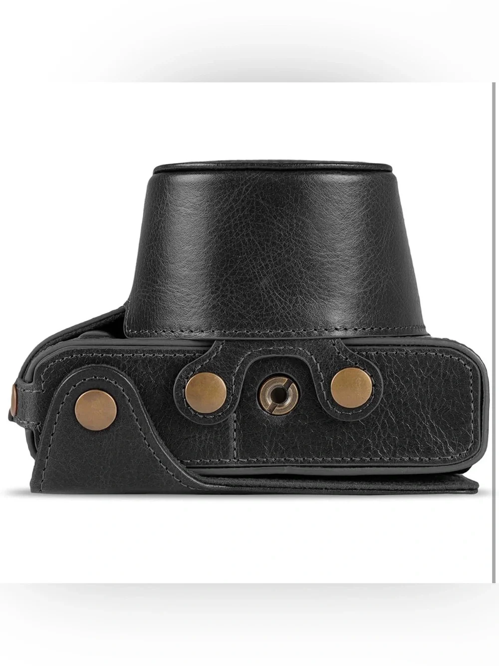 MegaGear Genuine Leather Camera Case Compatible with Nikon Z fc (16-50mm)-Black